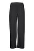 Black wide-leg cropped pants with a flat front, shown against a plain white background.