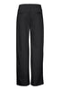 Black wide-leg scrub pants with an elastic waistband and two front patch pockets, shown from the back on a white background.
